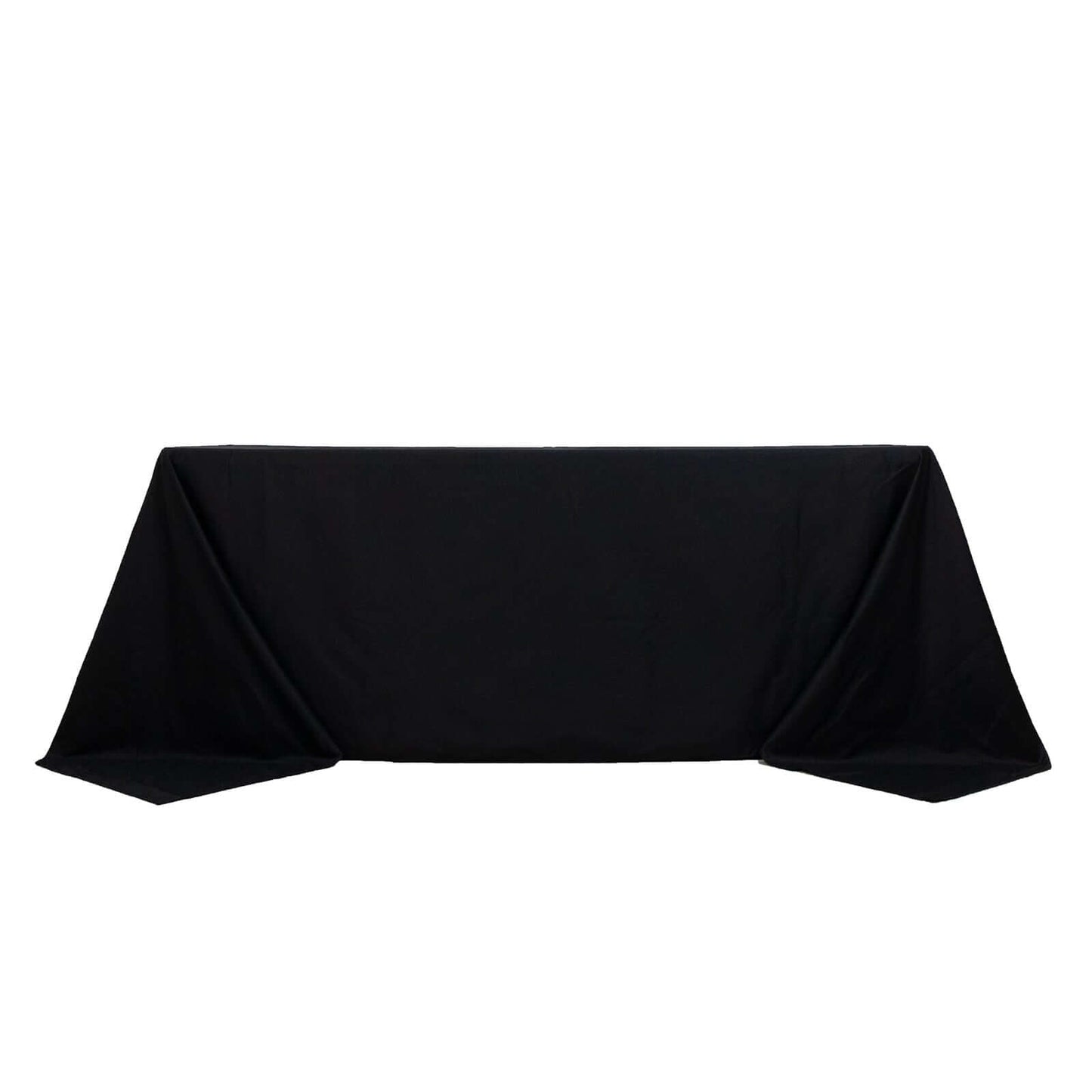 100% Cotton 90"x132" Rectangle Tablecloth Black Linen - Seamless, Soft & Breathable Table Cover