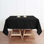 Premium Polyester 70"x70" Table Overlay Square Tablecloth Black 220GSM Wrinkle-Resistant Table Cover