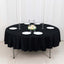 100% Cotton 90" Round Tablecloth Black Linen - Soft & Breathable Table Cover