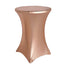 Metallic Spandex 30" Fitted Round Cocktail Table Cover Blush Highboy Tablecloth - Stretch Fit & Water-Resistant