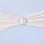 5 Pack Stretch Spandex Chair Sashes Blush - Reusable Chair Bands with Silver Diamond Ring Slide Buckle 5"x14"