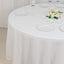 100% Cotton 120" Round Tablecloth White Linen - Seamless, Soft & Breathable Table Cover