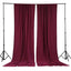 2 Pack Burgundy Scuba Polyester Event Curtain Drapes, Durable Flame Resistant Backdrop Event Panels Wrinkle Free with Rod Pockets - 10ftx10ft