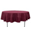 Premium Polyester 90" Round Tablecloth Burgundy - Stain and Wrinkle-Resistant Design with 220GSM Thickness Table Cover