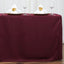 Fitted Polyester 72"x30" Rectangle Tablecloth Burgundy - Durable Table Cover