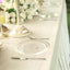 10-Pack Plastic Dinner Plates Clear with TrÃ¨s Chic Gold Rim - Perfect Disposable Party Plates 10"