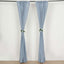 2 Pack Dusty Blue Polyester Event Curtain Drapes, 10ftx8ft Backdrop Event Panels With Rod Pockets 130 GSM