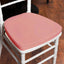 Chiavari Chair Cushion with 1.5" Thick Memory Foam and Ties Dusty Rose - Stylish Removable Cover for Comfort