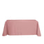 Polyester 90"x156" Rectangle Tablecloth Dusty Rose - Seamless Wrinkle-Resistant Table Cover