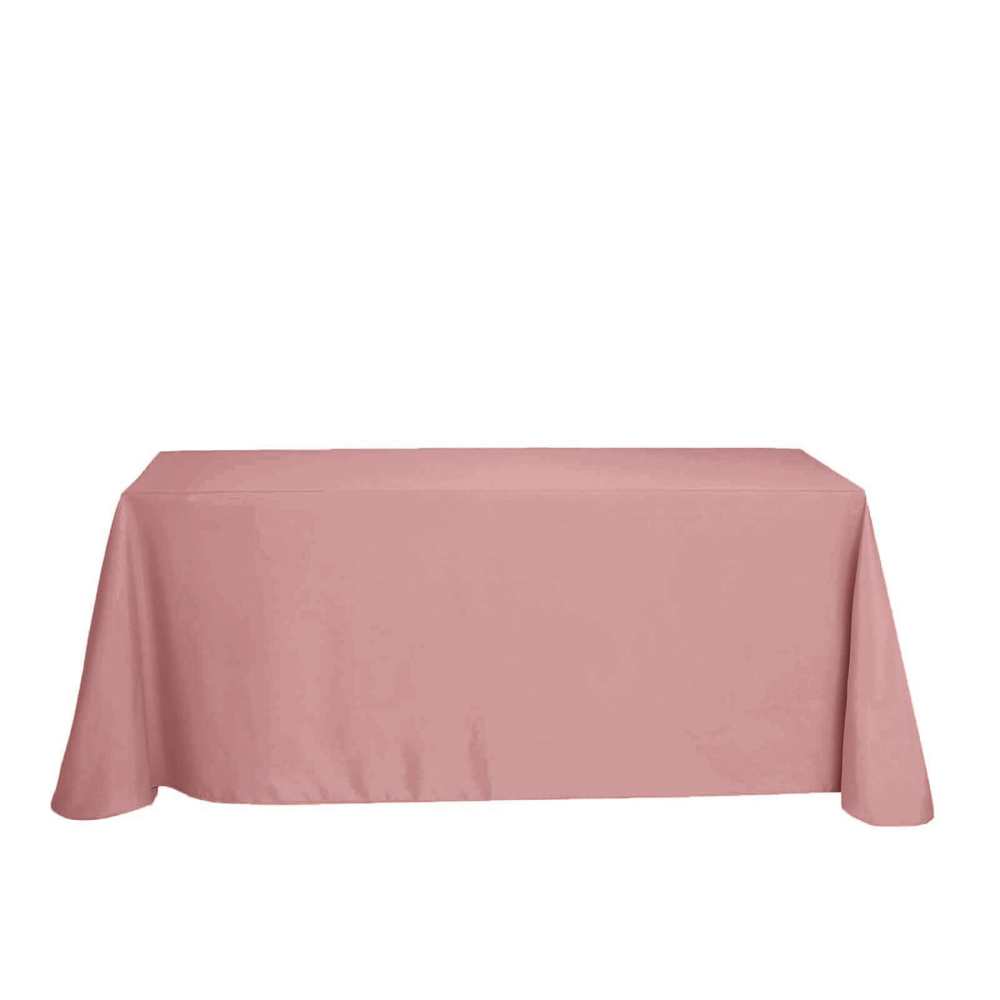 Polyester 90"x156" Rectangle Tablecloth Dusty Rose - Seamless Wrinkle-Resistant Table Cover