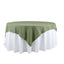 Polyester 70"x70" Table Overlay Square Tablecloth Dusty Sage Green - Wrinkle-Resistant & Durable Table Cover