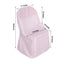 Polyester Slip On Folding Chair Covers Blush - Stain-Resistant Reusable Durable Fabric