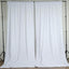 2 Pack White Scuba Polyester Event Curtain Drapes, Durable Flame Resistant Backdrop Event Panels Wrinkle Free with Rod Pockets - 10ftx10ft