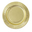25-Pack Paper 10" Round Dinner Plates in Metallic Gold Sunray Design - Disposable Heavy Duty 350GSM Party Plates