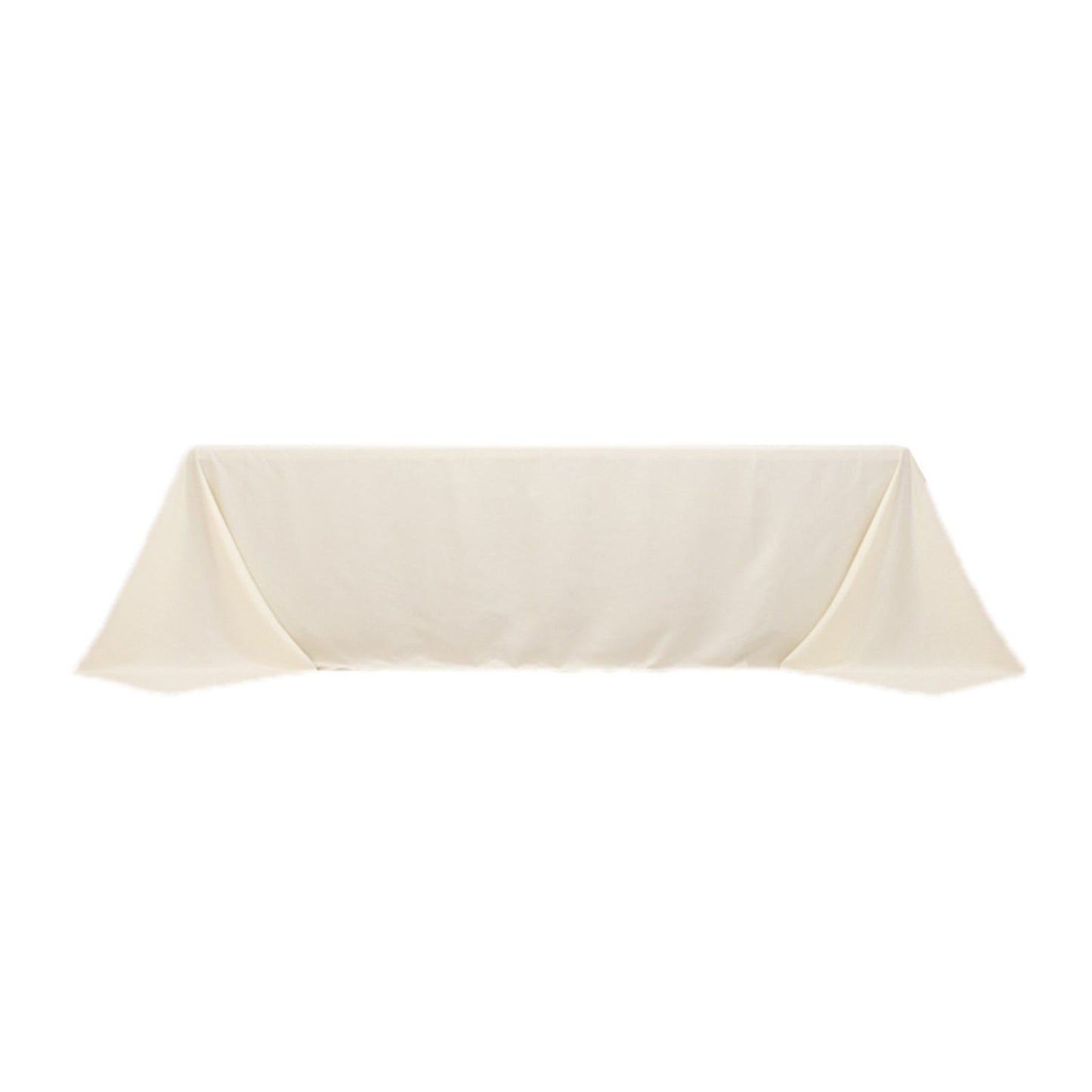 Cotton Blend 90"x156" Rectangle Tablecloth Ivory - Seamless Wrinkle-Resistant Table Cover