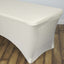 Stretch Spandex 96"x30" Rectangle Table Cover Ivory - Durable Form-Fitting Tablecloth
