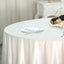 Premium Velvet 120" Round Tablecloth Ivory - Reusable Soft & Seamless Table Cover
