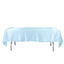 Satin Rectangular 60"x102" Tablecloth Light Blue - Smooth and Lustrous Table Cover