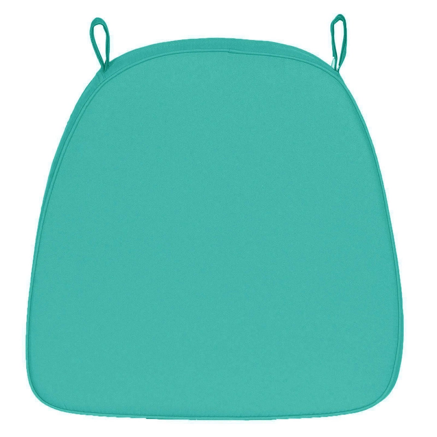 Chiavari Chair Cushion with 1.5" Thick Memory Foam and Ties Turquoise - Stylish Removable Cover for Comfort