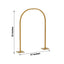 Gold Metal Chiara Arch Table Centerpiece with Rounded Top - Detachable Flower Stand Frame for Weddings 23"