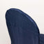 Crinkle Crushed Taffeta Chair Cover for Banquet Chairs Navy Blue - Reusable Slipcover