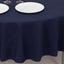 Cotton Blend 90" Round Tablecloth Navy Blue - Wrinkle-Resistant Table Cover