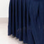 Spandex Chair Cover with Ruffle Pleated Skirt for Banquet Chairs Navy Blue - 1-Piece Stretch Fitted Slipcover
