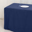 Premium Polyester 8ft Rectangle Tablecloth Navy Blue Durable Fitted 220GSM Table Cover