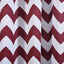 2 Pack White Burgundy Chevron Print Thermal Blackout Window Curtain Grommet Panels, Noise Canceling Curtains - 52"x108"