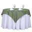 Polyester 54"x54" Table Overlay Square Tablecloth Olive Green - Wrinkle-Resistant & Durable Table Cover