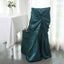 Satin Chair Cover Self-Tie Universal Design Peacock Teal - Durable Slip-On Cover for Folding, Dining, Banquet & Standard Chairs