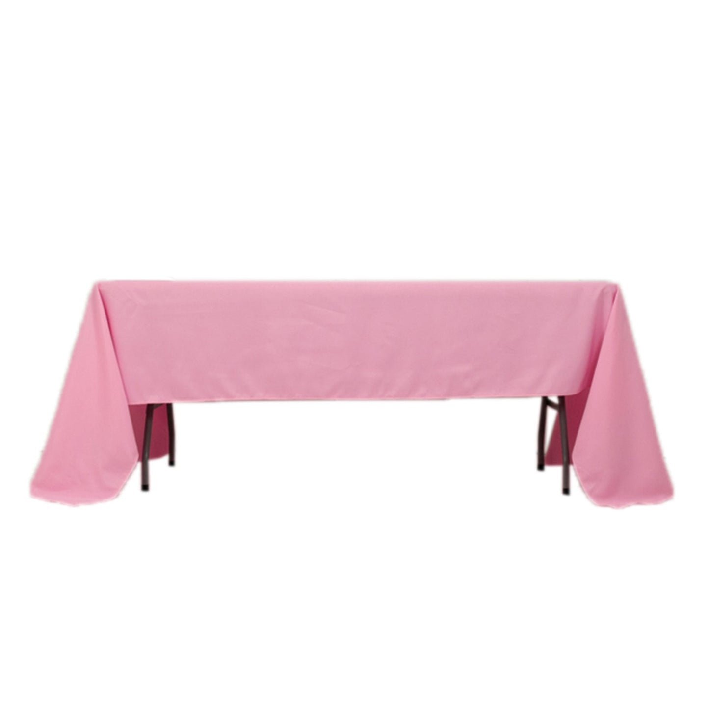 Premium Polyester 60"x126" Rectangle Tablecloth Pink - Stain-Resistant 220GSM Finish Table Cover