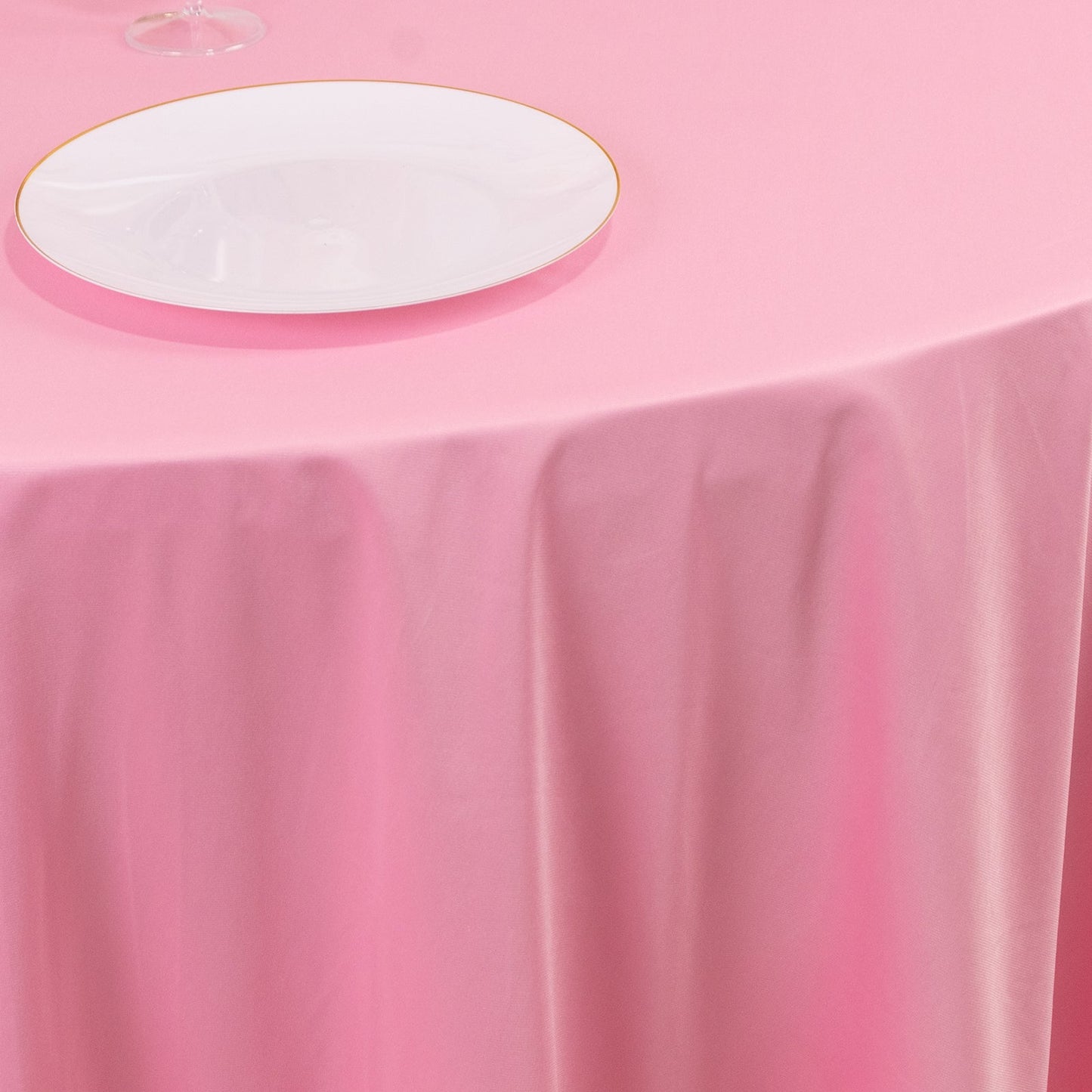 Scuba Round 108" Tablecloth Pink - Wrinkle Free & Stain Resistant Table Cover
