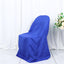 10 Pack Polyester Chair Covers for Folding Chairs Royal Blue - Wrinkle-Free Stain-Resistant Slip-On Slipcovers