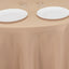 Premium Polyester 120" Round Tablecloth Nude - Seamless 220GSM Wrinkle-Resistant Table Cover