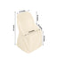 Polyester Slip On Folding Chair Covers Beige - Stain-Resistant Reusable Durable Fabric