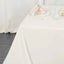 Premium Polyester Square Tablecloth 90"x90" Ivory 220GSM Wrinkle-Resistant Table Cover