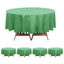 5-Pack Plastic Table Covers Sage Green Round - Durable PVC Disposable Tablecloths for Events 84"