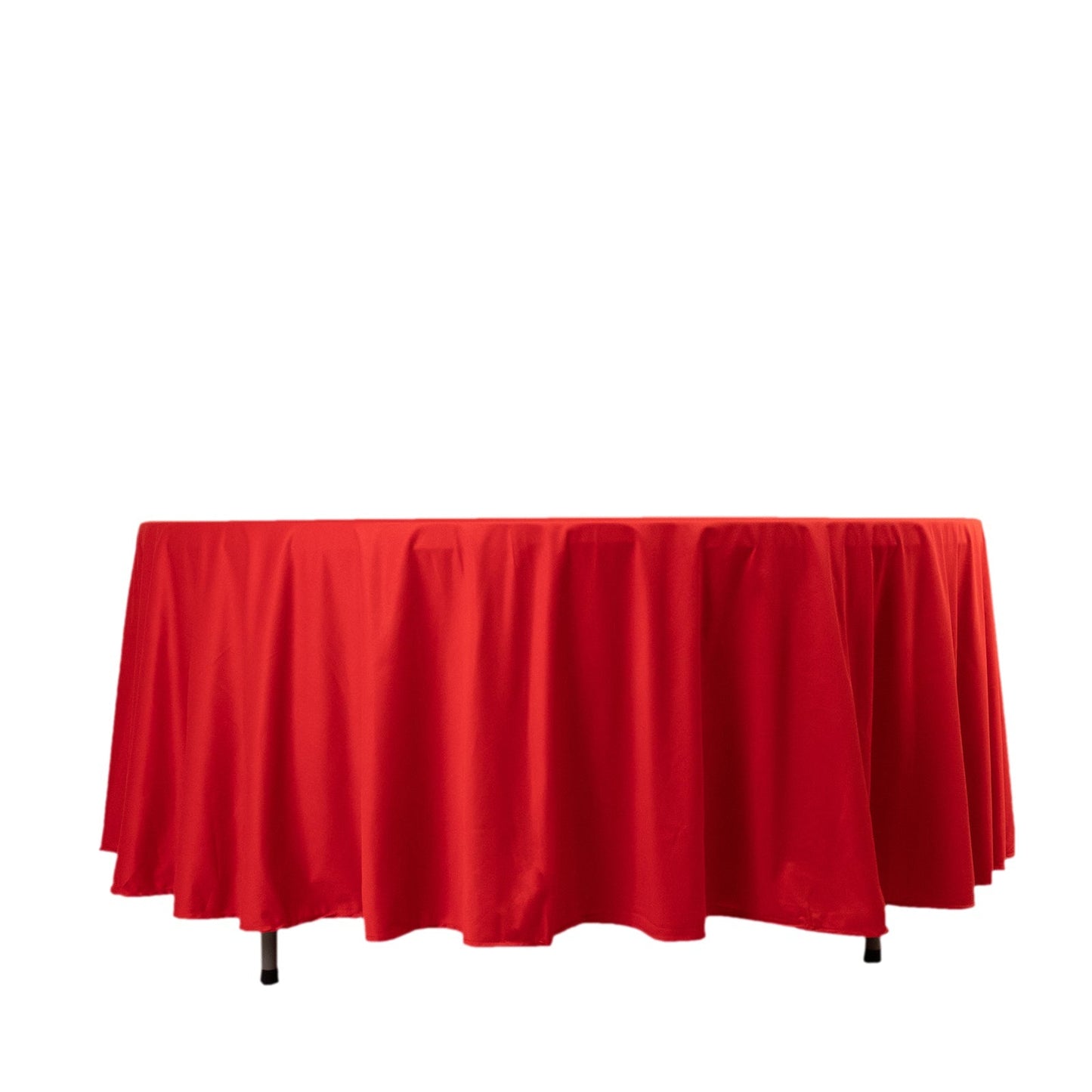 Scuba Round 108" Tablecloth Red - Wrinkle Free & Stain Resistant Table Cover