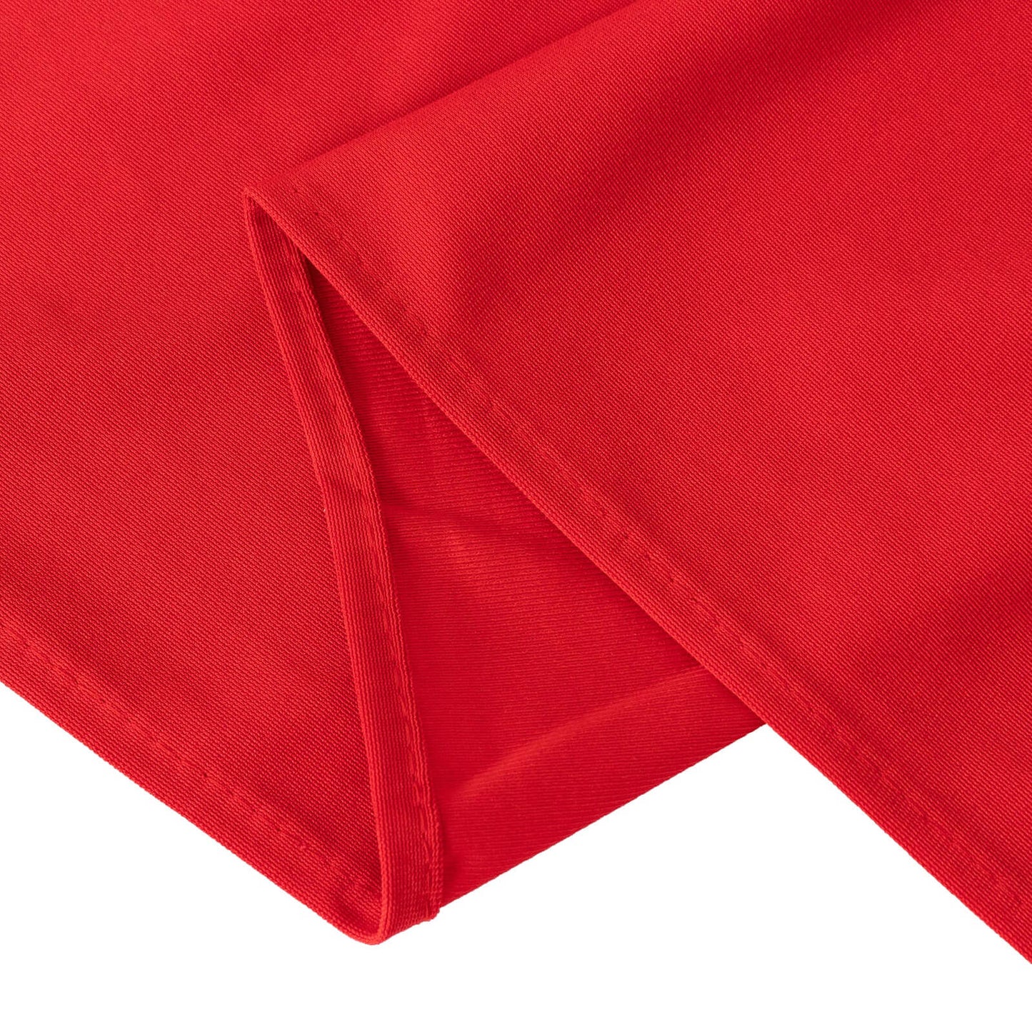 Scuba Rectangular 90"x156" Tablecloth Red - Wrinkle Free, Stain Resistant & Seamless Table Cover