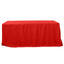 Fitted Polyester 96"x30" Rectangle Tablecloth Red - Durable and Easy to Maintain Table Cover