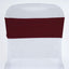 5 Pack Stretch Spandex Chair Sashes Burgundy - Fitted Finish Two Ply Heavy Duty Chair Bands 5"x12"
