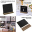 6-Pack Mini Table Chalkboard Signs Rustic Wood Base Stands - Perfect for Weddings and Parties 6"