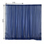 2 Pack Navy Blue Sheer Chiffon Event Curtain Drapes, Durable Flame Resistant Organza Backdrop Event Panels With Rod Pockets - 10ftx10ft