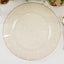 10-Pack Plastic 11" Round Dinner Plates in Gold Glitter with Ruffled Rim - Transparent Sturdy Disposable Dinnerware