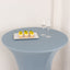 Spandex 36" Round Cocktail Table Cover Dusty Blue - Easy to Maintain Stretch Fitted Highboy Tablecloth