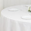 Fire Retardant Premium Polyester 120" Round Tablecloth White - Stylish High-Performance Seamless Table Cover for Large Gatherings