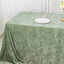 Premium Crushed Velvet 90"x132" Rectangle Tablecloth Sage Green - Reusable Soft & Seamless Table Cover