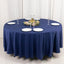 Scuba Round 108" Tablecloth Navy Blue - Wrinkle Free & Stain Resistant Table Cover