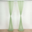 2 Pack Sage Green Sheer Chiffon Event Curtain Drapes, Durable Flame Resistant Organza Backdrop Event Panels With Rod Pockets - 10ftx10ft